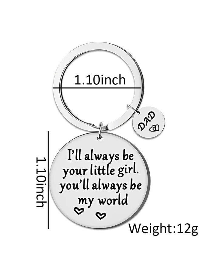 Dad Father's day gift keychain for dad daddy birthday gifts from daughter Best Dad Ever Keychain Engraved Gift for Dad Father Christmas presents - Image 3